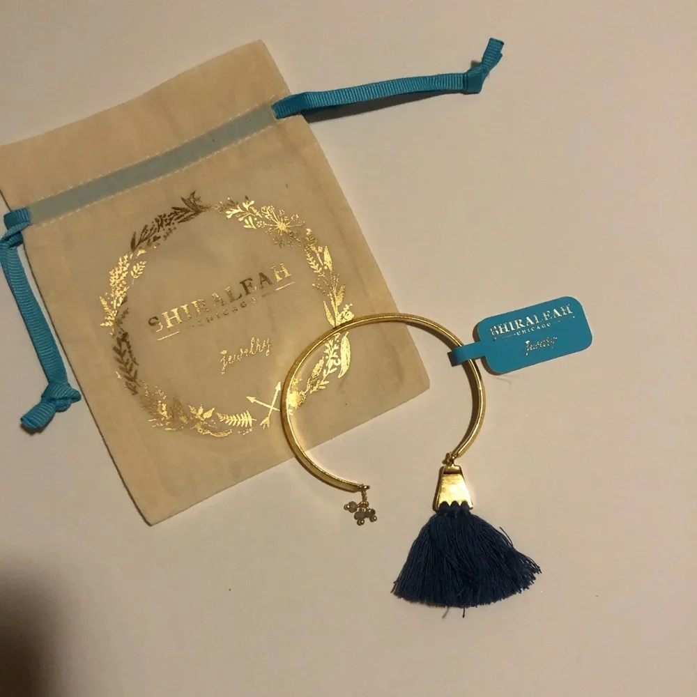 NWT Shiraleah Chicago jewelry - Anthropologie - Saints Bangle bracelet in blue
